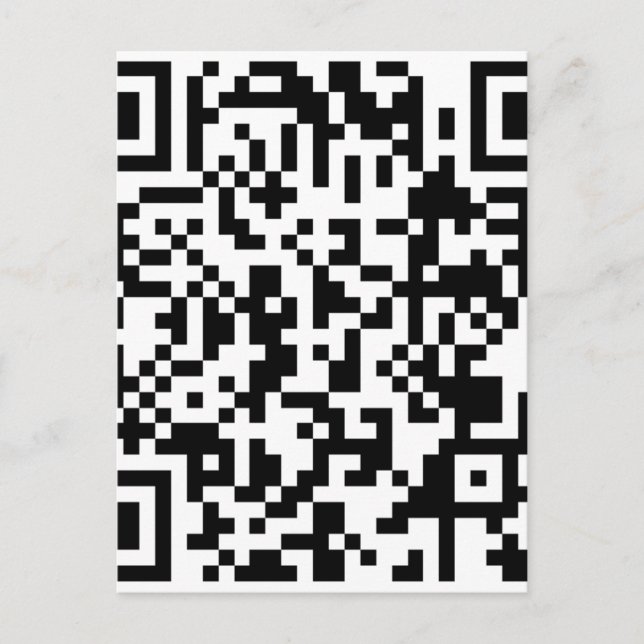 Sample Bitcoin QR Code Postcard (Front)