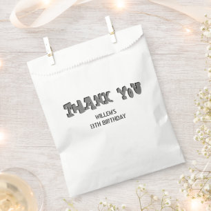 Sample Boy 13th Birthday Party Thank You Favour Bag
