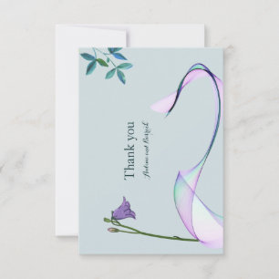 Sample classic purple green Thank you card