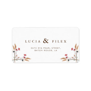 Sample Cross Wildflower Address Label