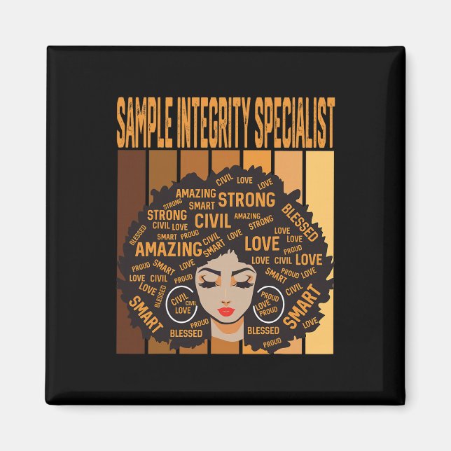 Sample Integrity Specialist Black History Month Pr Magnet (Front)