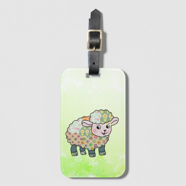 sample lamb luggage tag (Front Vertical)