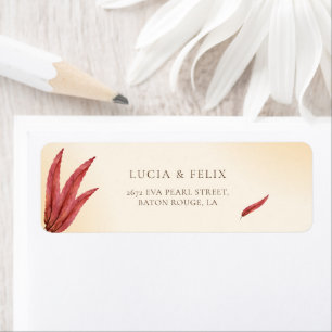 Sample Minimalist Cream Typography Return Address Return Address Label