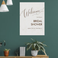 Sample Minimalist Gold Dust Bridal Shower Welcome