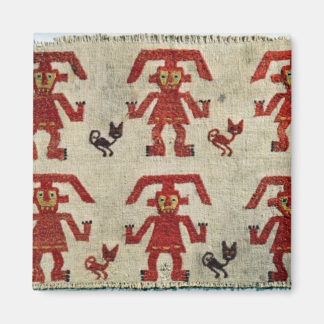 Sample of Lambayeque fabric with a figure Magnet (Front)