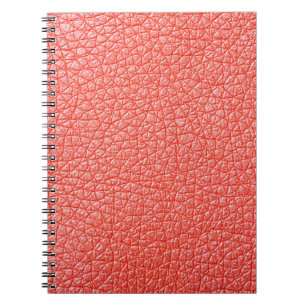 Sample of orange leather upholstery textureabstrac notebook