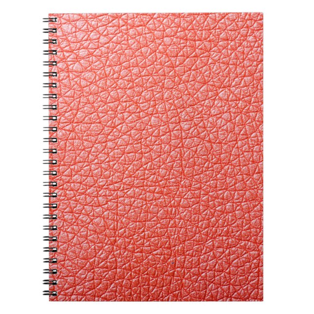 Sample of orange leather upholstery textureabstrac notebook (Front)