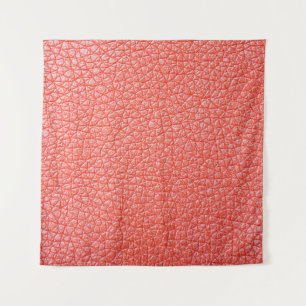 Sample of orange leather upholstery textureabstrac tapestry