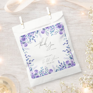Sample Purple Floral Garden Bridal Shower Favour Bag