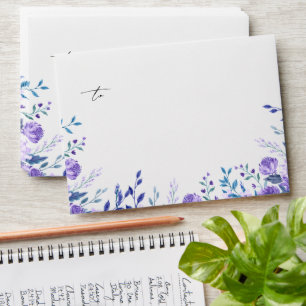 Sample Purple Floral Garden Envelope