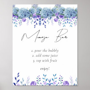 Sample Purple Floral Garden Mimosa Bar Sign