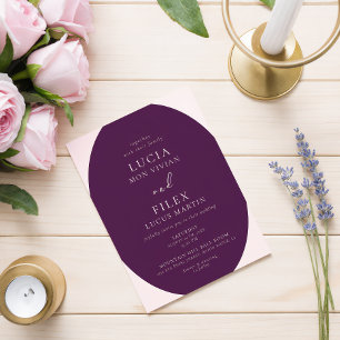 Sample Royal Crimson Wedding Invitation