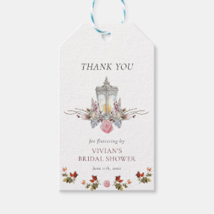 Sample Rustic Floral Roses Bridal Shower Gift Tag
