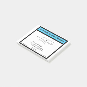 Sample Standard Deviation Equation Post-it Notes