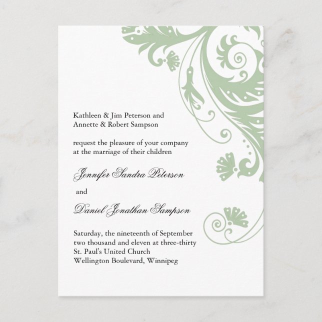 Sample Wedding Postcard for Jen (Front)