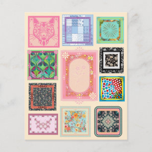 Sampler Scrapbook Paper with Miniature Frames