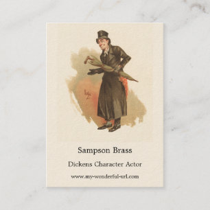 Sampson Brass, Kyd, Dickens The Old Curiosity Shop Business Card