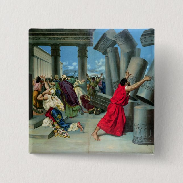 Samson and Delilah 15 Cm Square Badge (Front)