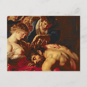 Samson and Delilah, c.1609 Postcard