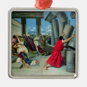 Samson and Delilah Metal Ornament