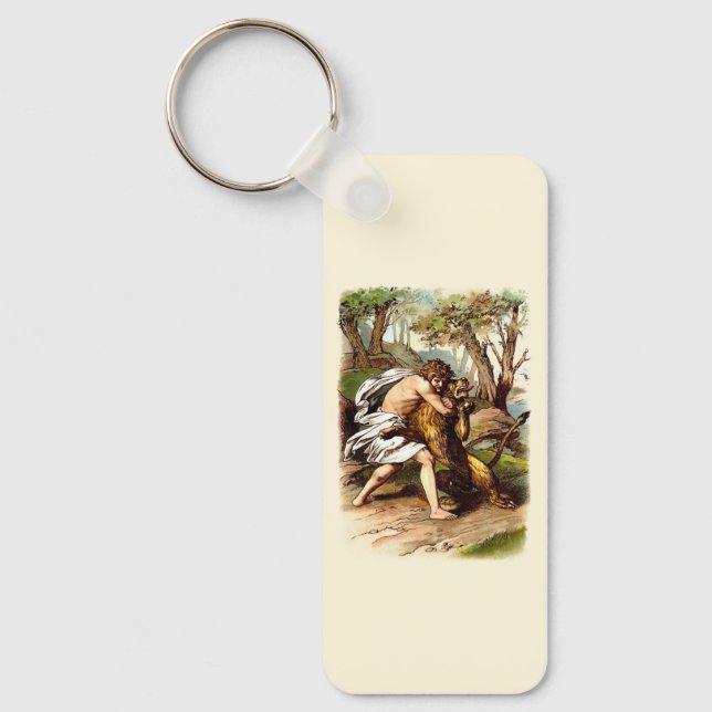 Samson And The Lion Key Ring (Front)