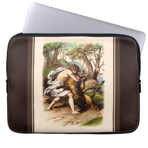 Samson And The Lion Laptop Sleeve
