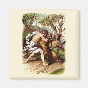 Samson And The Lion Magnet