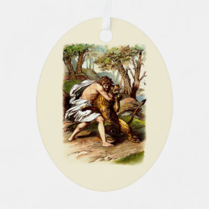 Samson And The Lion Metal Tree Decoration