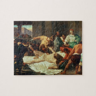 Samson betrayed by Delilah (oil on canvas) Jigsaw Puzzle