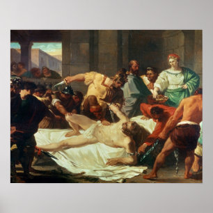 Samson betrayed by Delilah (oil on canvas) Poster