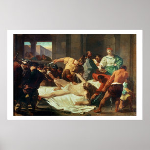 Samson betrayed by Delilah (oil on canvas) Poster
