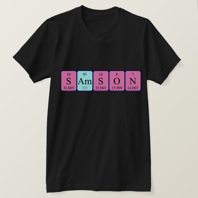 Samson periodic table name shirt (Design Front)