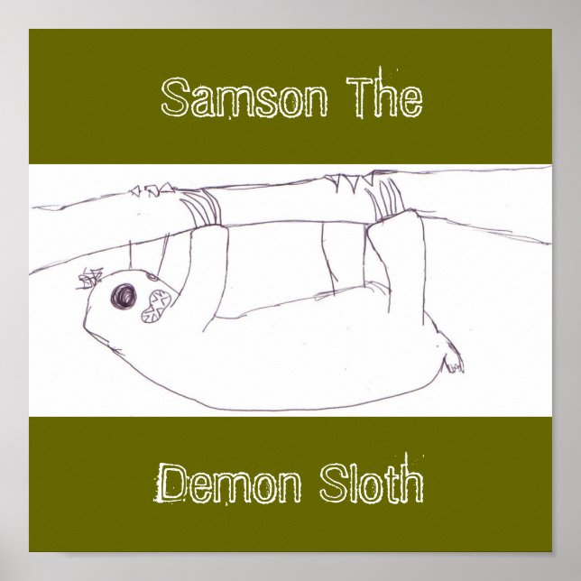 samson the demon sloth poster (Front)