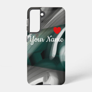 Samsung Cases Trend Abstract Art Black White Green