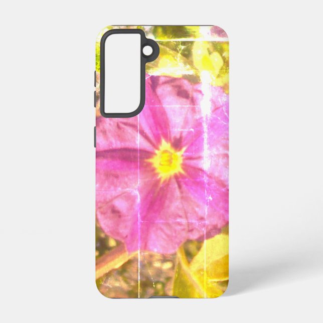 SAMSUNG GALAXY 21 Case  PURPLE FLOWER STYLE DESIGN (Back)