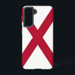 Samsung Galaxy S21 Case Flag of Alabama, U.S.A.<br><div class="desc">Add a touch of Alabamian pride to your Samsung Galaxy S21 with our exclusive phone cover featuring the flag of Alabama! Crafted with attention to detail, this phone cover celebrates Alabama's heritage and cultural identity. The design prominently displays the crimson cross of St. Andrew on a white field, symbolising Alabama's...</div>