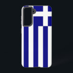 Samsung Galaxy S21 Case Flag of Greece<br><div class="desc">Transform your Samsung Galaxy S21 into a celebration of Greek heritage with our exclusive cover featuring the flag of Greece! Crafted with meticulous attention to detail, this cover proudly showcases the iconic design of the Greek flag. The flag features nine horizontal stripes of blue and white, with a white cross...</div>