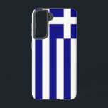 Samsung Galaxy S21 Case Flag of Greece<br><div class="desc">Transform your Samsung Galaxy S21 into a celebration of Greek heritage with our exclusive cover featuring the flag of Greece! Crafted with meticulous attention to detail, this cover proudly showcases the iconic design of the Greek flag. The flag features nine horizontal stripes of blue and white, with a white cross...</div>