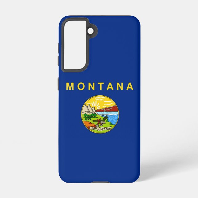 Samsung Galaxy S21 Case Flag of Montana (Back)