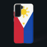 Samsung Galaxy S21 Case Flag of Philippines<br><div class="desc">Celebrate your Filipino heritage in style with this Samsung Galaxy S21 case featuring the bold and beautiful flag of the Philippines! Designed to showcase national pride, this case highlights the iconic elements of the Philippine flag—the radiant sun, three golden stars, and the vivid red, blue, and white colours—making it a...</div>