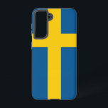 Samsung Galaxy S21 Case Flag of Sweden<br><div class="desc">Introducing our Samsung Galaxy S21 cover featuring the flag of Sweden, designed to blend protection with a celebration of Swedish heritage. Crafted with meticulous attention to detail, this cover proudly displays the iconic yellow cross on a blue background of the Swedish flag, symbolising the nation's history, culture, and values. Whether...</div>