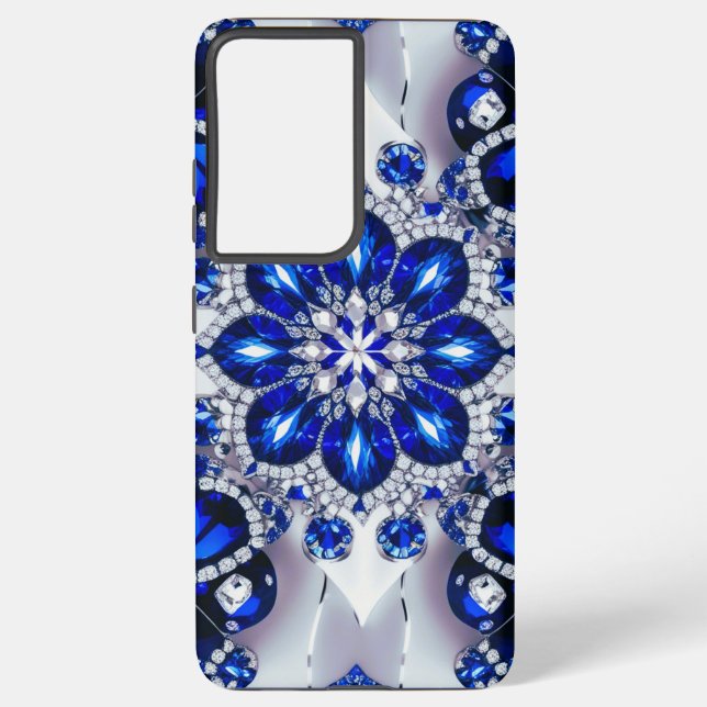 Samsung Galaxy S21 Plus Case Blue White Colours (Back)