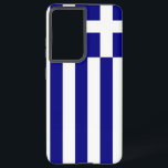 Samsung Galaxy S21 Plus Case flag of Greece<br><div class="desc">Transform your Samsung Galaxy S21 Plus into a celebration of Greek heritage with our exclusive cover featuring the flag of Greece! Crafted with meticulous attention to detail, this cover proudly showcases the iconic design of the Greek flag. The flag features nine horizontal stripes of blue and white, with a white...</div>