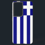 Samsung Galaxy S21 Plus Case flag of Greece<br><div class="desc">Transform your Samsung Galaxy S21 Plus into a celebration of Greek heritage with our exclusive cover featuring the flag of Greece! Crafted with meticulous attention to detail, this cover proudly showcases the iconic design of the Greek flag. The flag features nine horizontal stripes of blue and white, with a white...</div>
