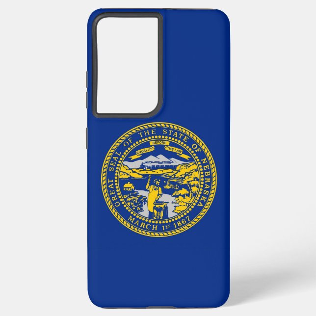 Samsung Galaxy S21 Plus Case Flag of Nebraska (Back)