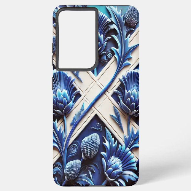 Samsung Galaxy S21 Plus Case Scottish Thistles (Back)