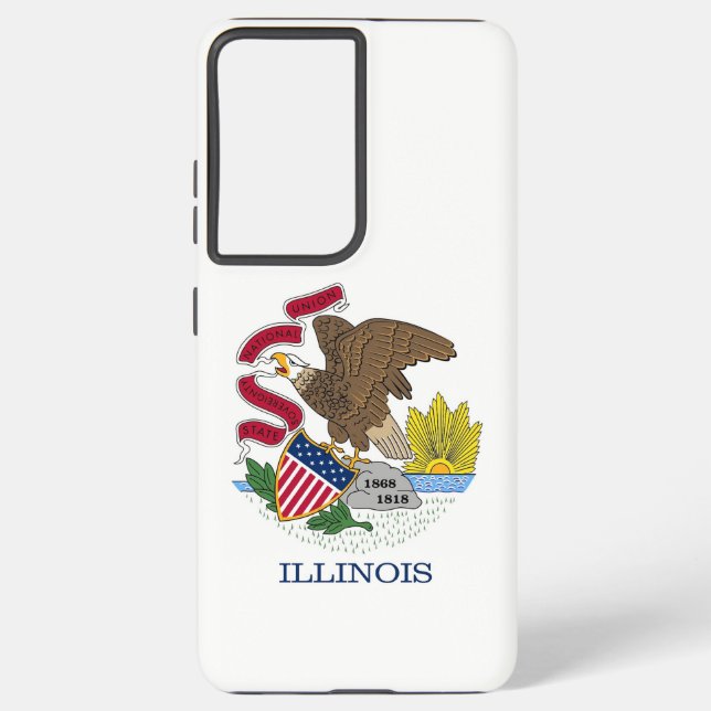 Samsung Galaxy S21 Ultra Case Flag of Illinois (Back)