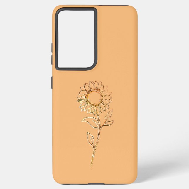 samsung galaxy s21 ultra case flower design style  (Back)