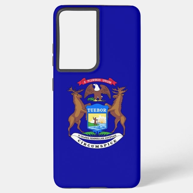 Samsung Galaxy S21 Ultra Case Michigan flag (Back)