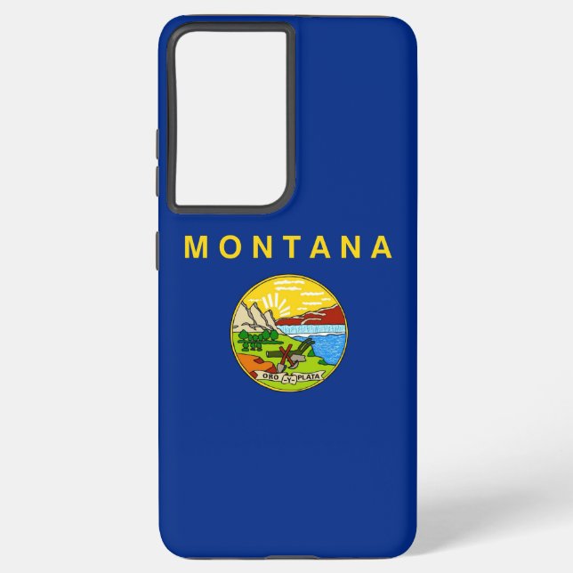 Samsung Galaxy S21 Ultra Case Montana flag (Back)